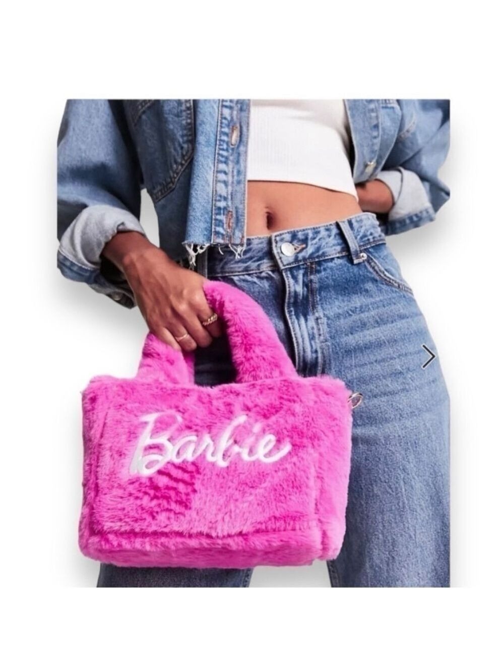 Barbie & Skinnydip London Collaboration Pink Furry Crossbody RARE Purse Bag - Picture 3 of 14